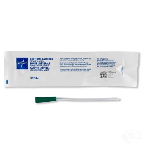 DYND10703-Medline-Female-Vinyl-Urethral-Catheter-14fr